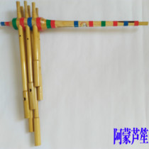 Small Lusheng Yunnan traditional fir round bucket bitter bamboo special terrier for childrens primary school Luo Sheng Minority Miao ethnic musical instrument