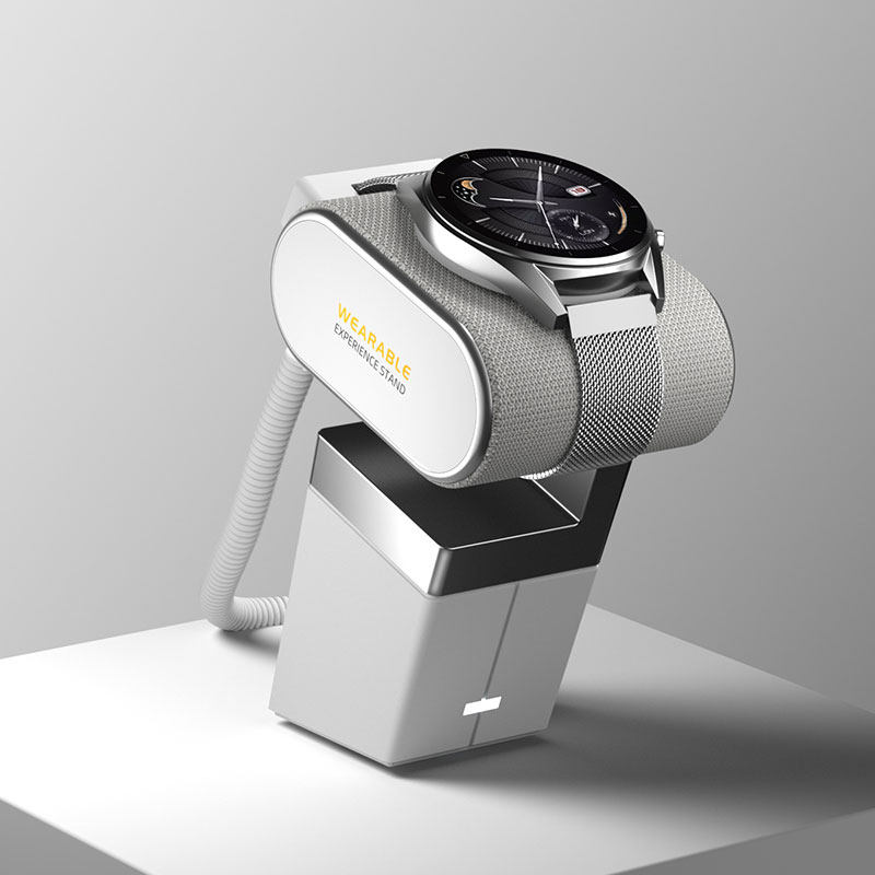 Hua shows the bracket with wireless charging for the Honor Watch Watches GT burglar alarm store mobile phone counter