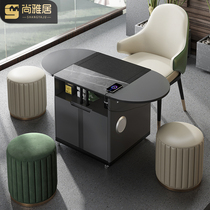 Balcony Office Mobile kung fu small rock board tea set several cars table and chair combination kettle set