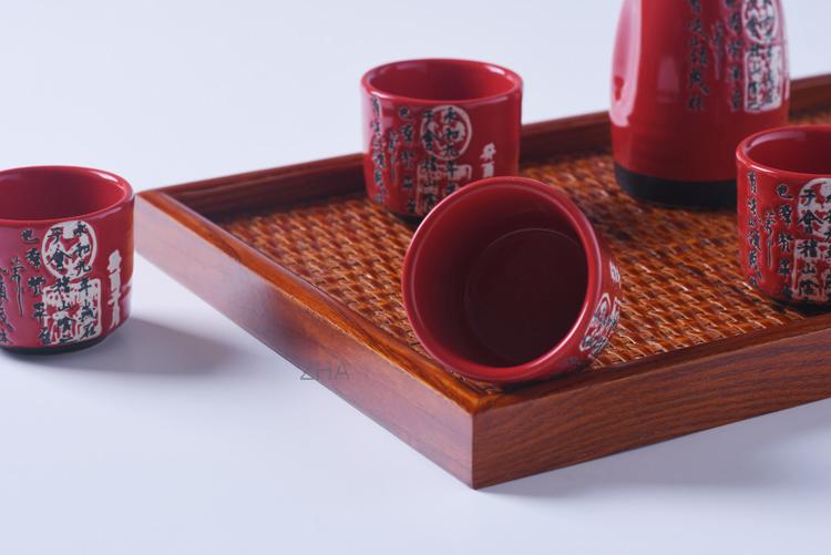 Rượu sake phong cách Nhật Bản ly rượu vang trắng bằng gốm sứ đặt nồi lẩu - Rượu vang ly uống rượu vang đỏ