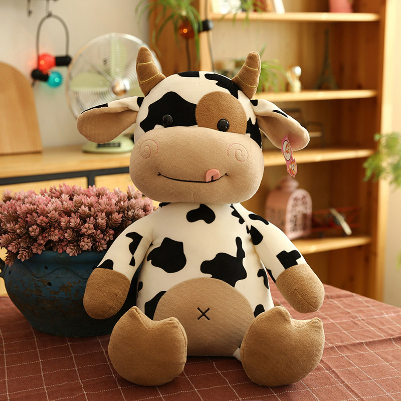 Cute Harpy Calf Doll Plush Toy Cow Doll Zodiac Bull Doll Children's Pillow Year of the Ox Gift