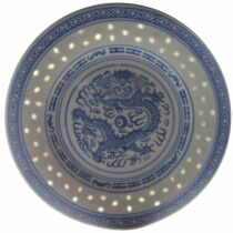 Jingdezhen factory goods old porcelain thick edge Blue and White exquisite seven-inch 18CM flat plate rice Tong porcelain