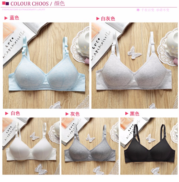 Mùa hè mỏng mẫu cốc đầy đủ mà không có vành học sinh trung học cơ sở đồ lót phát triển áo ngực cô gái áo ngực nữ