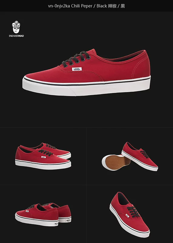 Vans Authentic Vans giày cổ điển Giày nam giày nữ mẫu đôi giày vải thường giày skate - Dép / giày thường