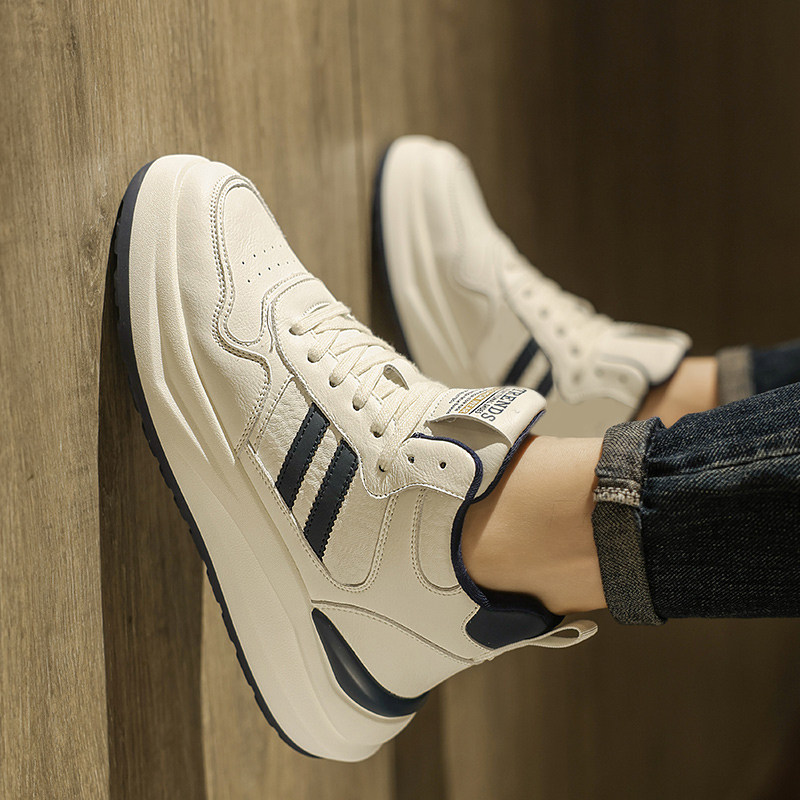 High-Top Men's Shoes 2025 New Winter Thick-Soled Trendy Versatile Youth Soft-Soled Casual Sports Running Trendy Shoes