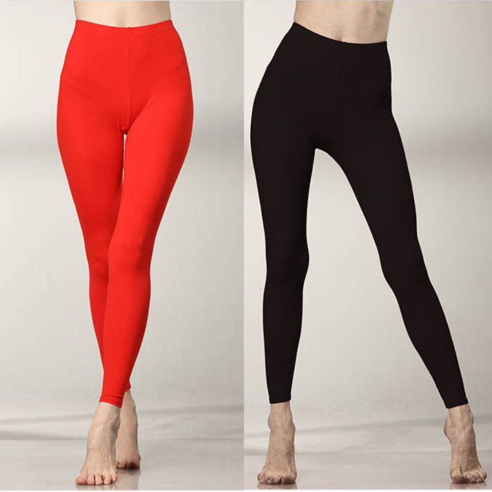 2 mẩu womens Lycra quần cotton mùa thu một mảnh womens giữa eo quần lót mỏng xà cạp cơ thể quần cơ thể mùa thu.