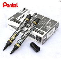 Japan Pentel paitong N860 flat head pen black marker single head oily waterproof marker pen industrial office oily marker pen
