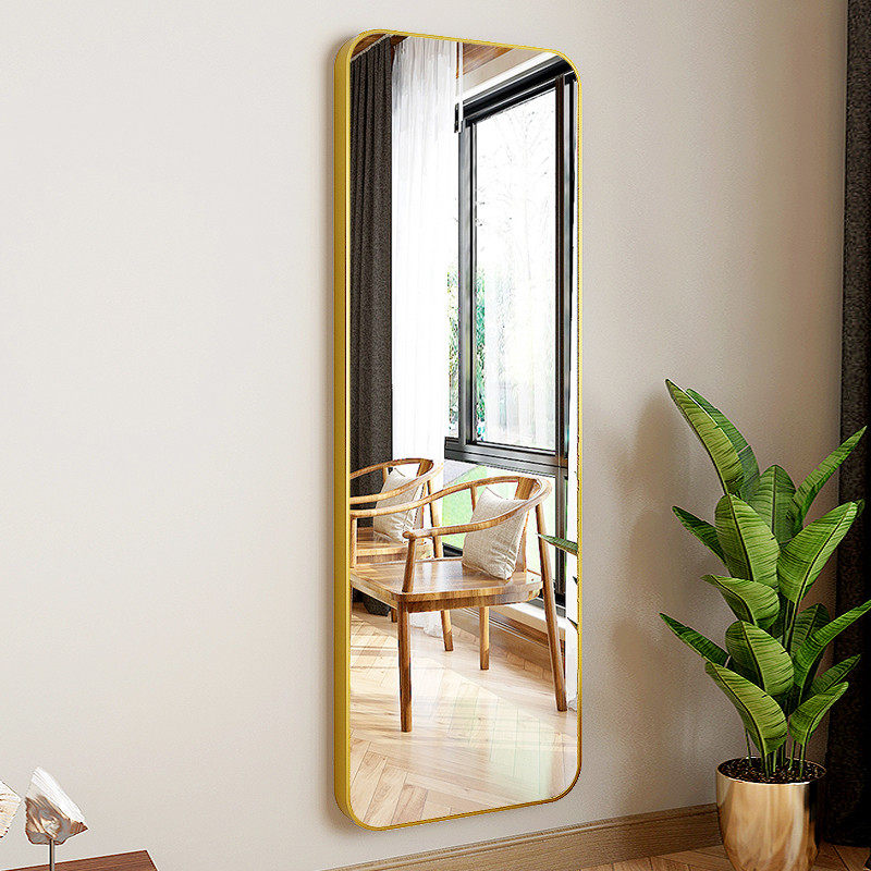 Mirror Full Body Full-body Mirror Sticker Wall Self-Glued Home Small Girls Bedroom Makeup Patches Wall-mounted Test Clothes Ins Wind