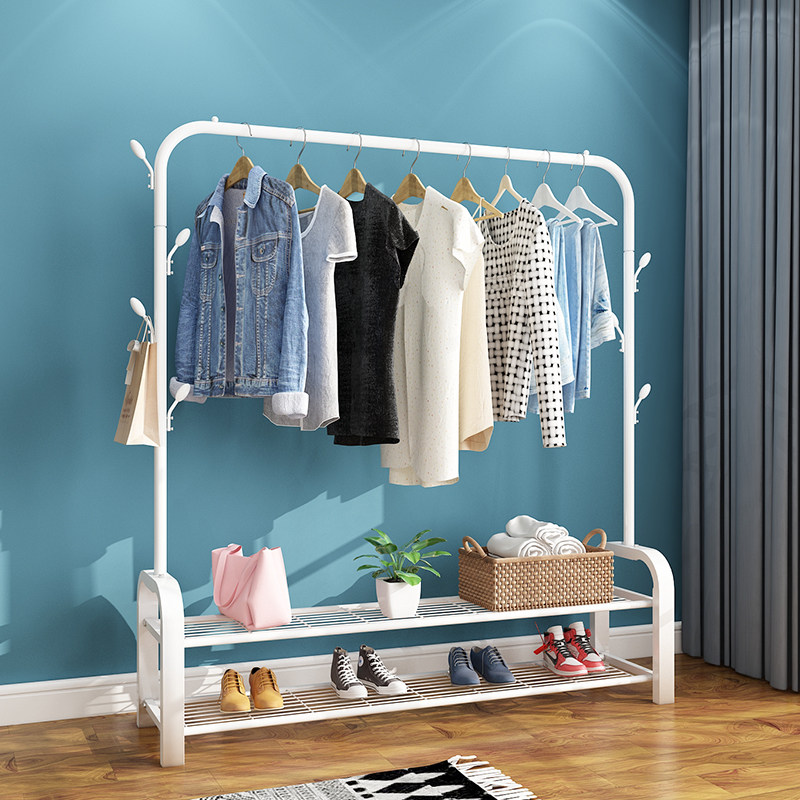 Simple coat rack hanger floor bedroom net red door hanger rod rack indoor household clothes rack
