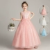Váy mùa hè bé gái công chúa váy dài trẻ em hoa cô gái ăn tối nữ lớn trẻ em biểu diễn piano ra khỏi váy không khí cổ tích - Váy trẻ em váy trẻ em đẹp Váy trẻ em
