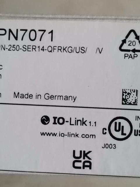 PN 7071 IFM pressure sensor PN-250-SER14 is new ununsealed