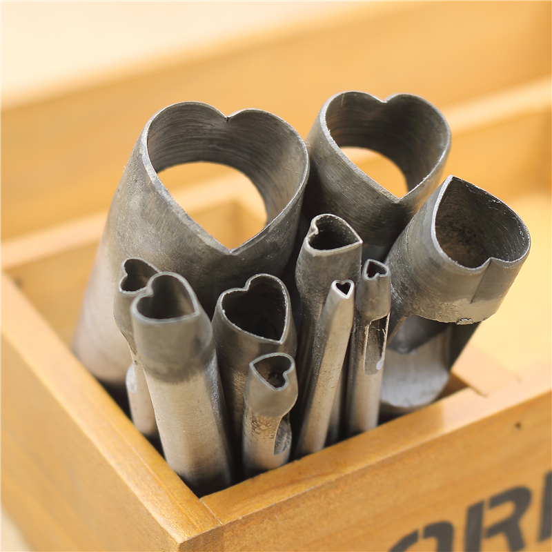 Heart-shaped leather punch belt belt punch Heart-shaped punch Apricot punch Leather carving luggage Rubber punch Special-shaped flower punch