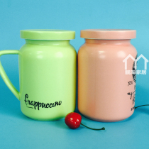Personality creative Milk Cup office mug with lid coffee cup couple simple ceramic water cup gift