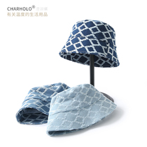 Chenghu snail diamond-shaped straight denim fishermans hat female spring and summer new net red ins tide face shading hat