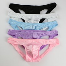 Mens underwear brushed bright light Sao sexy underwear mens buttocks after empty breifs youth fashion ice pink