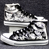 Hand-painted canvas shoes graffiti pirates Prince nautical road flying female male students anime perimeter hip hop trendy shoes