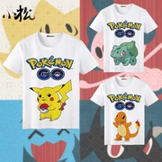 Quần áo Pokemon Pokemon Pokemon Pikachu phim hoạt hình Những người yêu thích áo phông ngắn tay