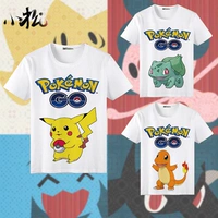 Quần áo Pokemon Pokemon Pokemon Pikachu phim hoạt hình Những người yêu thích áo phông ngắn tay những hình ảnh sticker dễ thương