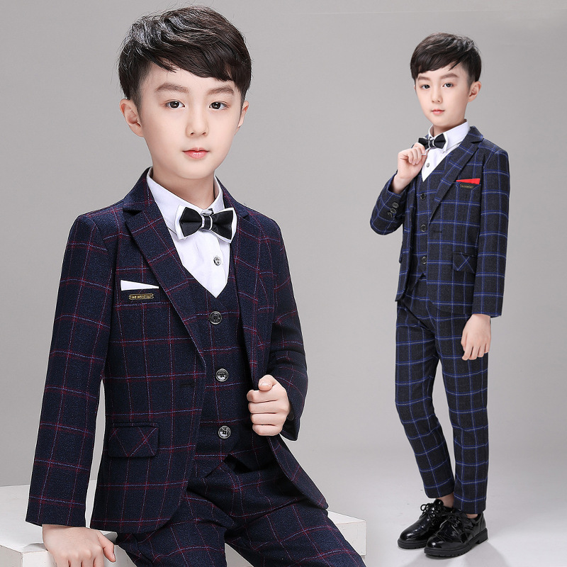 Children's men's suit five-piece suit boy spring and autumn children's piano performance flower girl dress formal dress