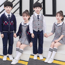Kindergarten garden clothes autumn childrens suits vest performance clothes host dress class clothes autumn and winter clothes primary school uniforms