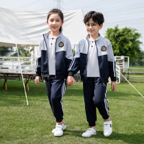 Primary school uniform set college style sportswear three-piece childrens class uniform kindergarten Garden uniform spring and autumn suit