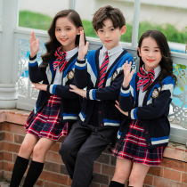 Cardigan school uniforms Spring and autumn childrens knitwear suits British teacher clothing Primary School students class uniforms kindergarten uniforms
