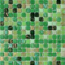 Gold line glass green mosaic Pool fish pond Pool Garden flower bed background wall bar mosaic