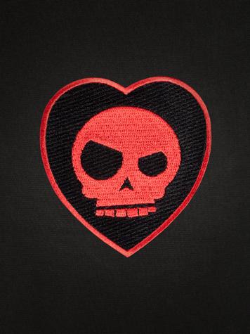 TAD Mean T-Skull Bloody Valentine Patch