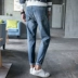 Quần short nam Nhật Bản 2018 thu đông Quần jean nam mới Quần lửng ống quần ống rộng denim 9099 - Quần jean