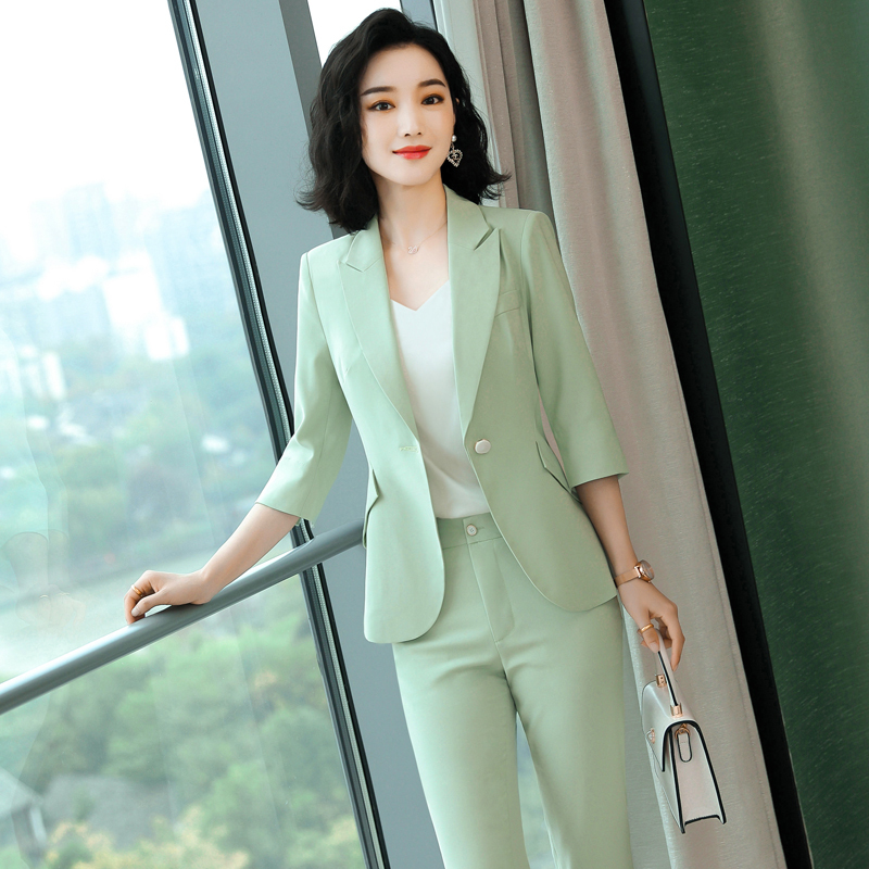 Spring and Summer New Style Three-Quarter Sleeve Blazer for Women, Formal Wear with a High-End Feel, Elegant Petite Professional Suit Set