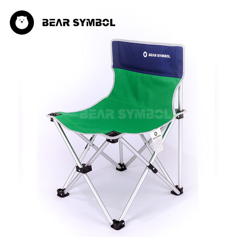 Senbo Bear Outdoor Folding Aluminium Alloy Portable Vehicular Balcony Patio with picnic barbecue self-driving black chair