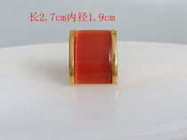 Antique Country Collection Inlaid Red Cats Eye Ring