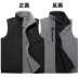 Áo vest hai mặt nam trung niên và người già bắt lông cừu dày ấm thể thao vest vest cha mùa thu và áo khoác mùa đông áo vest trung niên Áo vest cotton