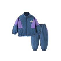 Qiqi Xiong Boys Sports Suit 2024 New Childrens Outdoor Autumn Clothes Baby Contrast Color Two-piece Girls Jacket