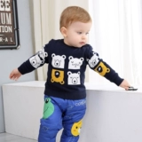 Детский утепленный свитер, зимний трикотажный лонгслив для мальчиков, коллекция 2021