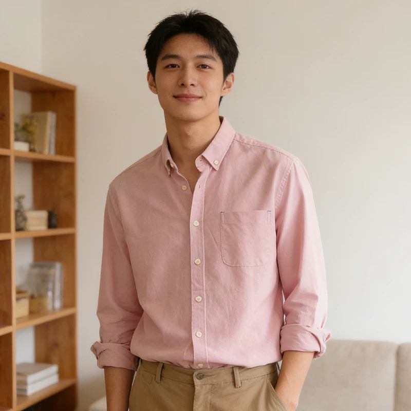 格慕施 Cotton men's shirt, plus size