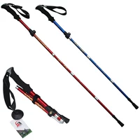 Jungle Leopard Ngoài trời Trekking Cực 5 Nhân viên gấp Gậy khóa ngoài Khóa gậy gấp nếp Trekking cực đi bộ gậy đi bộ - Gậy / gậy 	mua gậy dò đường cho người mù	