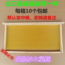 Finished nest boxes Nest Foundation Integrated Cedar Wood Beehives Beehives Standard Boxes Bee Splenic Plastic Honeycombs