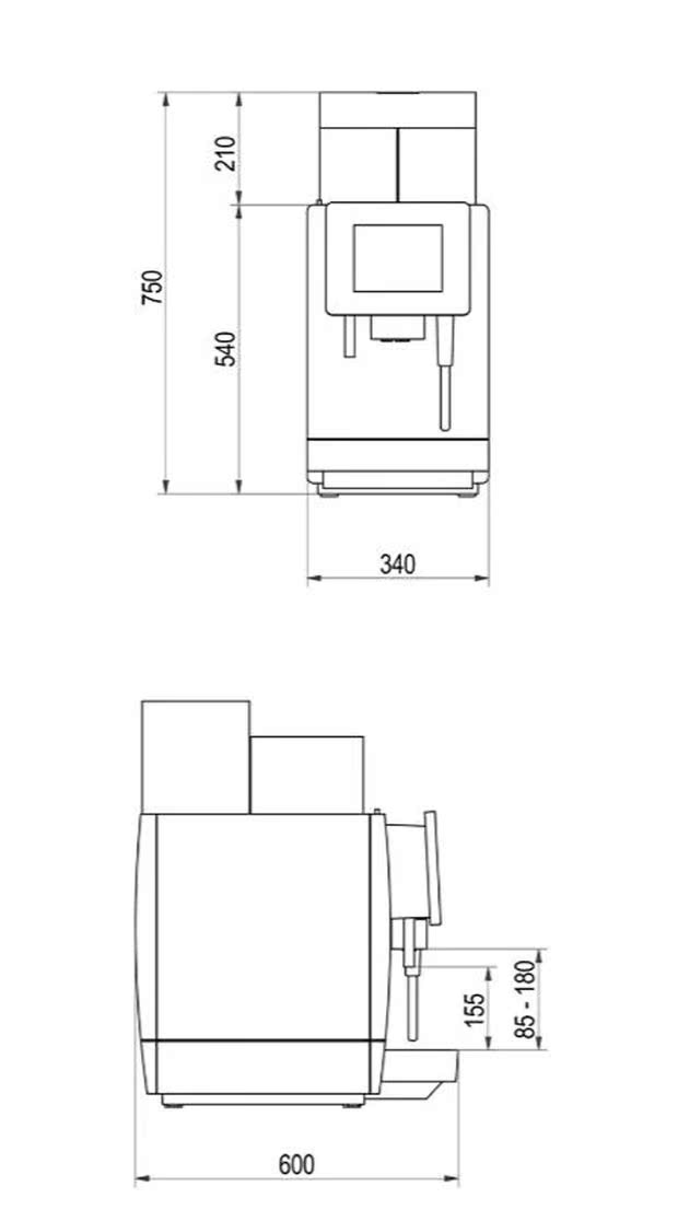 máy pha cà phê espresso gia đình FRANKE / Franke A600 Máy pha cà phê tự động thương mại cao cấp một chạm của Ý - Máy pha cà phê 	máy pha cà phê không bơm nước