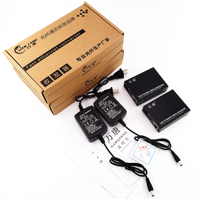 wantang 100m single-mode single-fiber optical fiber transceiver wt-3100ab network photoelectric converter 25km pair