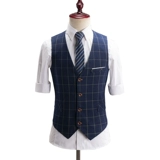 Демисезонный костюм для отдыха, мужской трендовый жилет в английском стиле, в корейском стиле