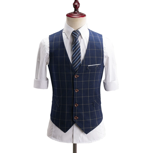 Демисезонный костюм для отдыха, мужской трендовый жилет в английском стиле, в корейском стиле