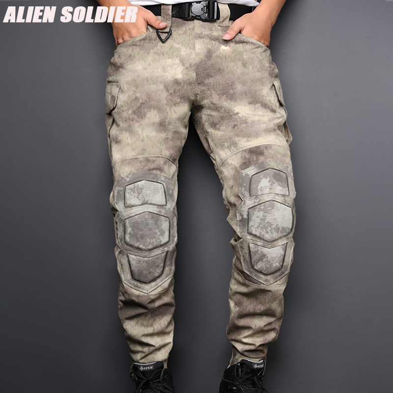 Fae soldier ruins camouflage turtle shell knee pads Motorcycle riding tactical army fan trousers men's spring and summer outdoor clothing