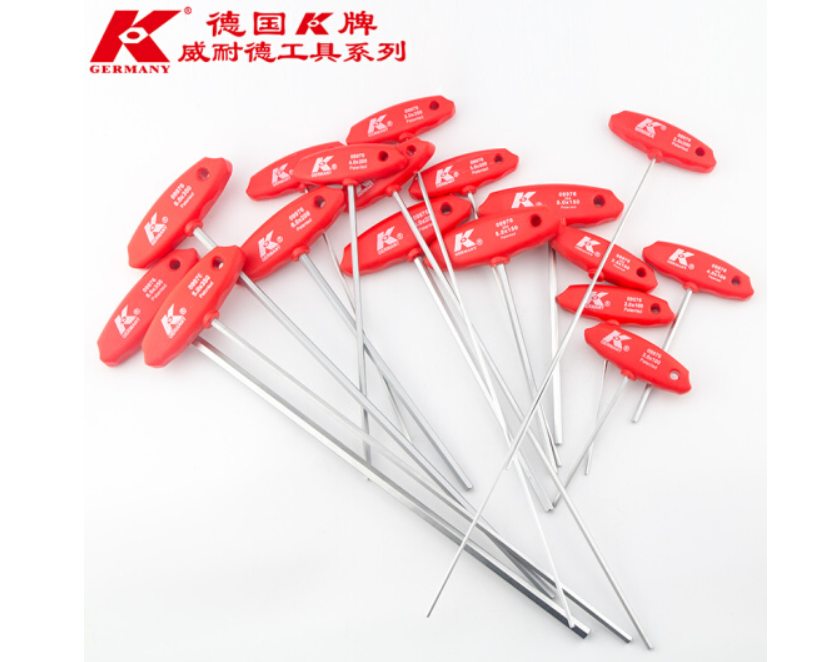German K - brand T - type flat - head length hexagonal wrench long T - shaped hexagonal six - sided screwdriver 09976