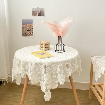 Ins style lace tablecloth light luxury high-end tv cabinet dining table round table rectangular coffee table cloth bedside table cover cloth Ins style lace tablecloth light luxury high-end tv cabinet dining table round table rectangular coffee table cloth bedside table cover cloth