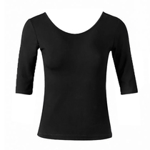 Body Etiquette Training Clothing Round Collar Blouses Girl Spring Summer Short Sleeve Tutor Dance Rhyme Dance Instrument State Walk Show Training Suit