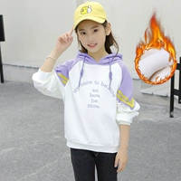 Сиреневая флисовая толстовка с капюшоном, с вышивкой