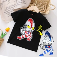 Черный ультраман-яркий шорт t