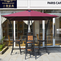 Parumbrella outdoor with table courtyard garden villa Net red card shop pavilion pavilion shade