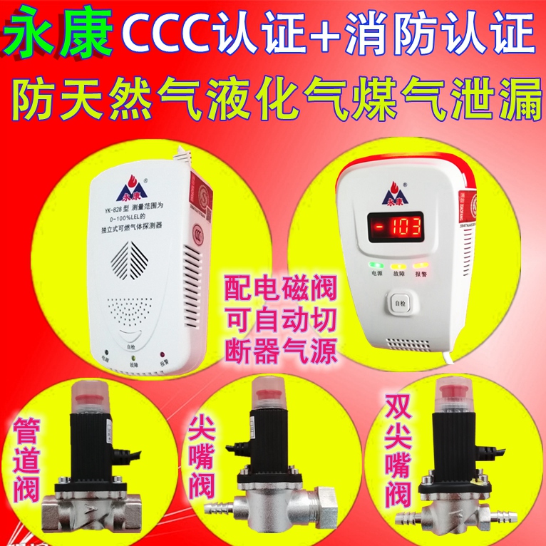 Gas tank gas leakage alarm linkage shut-off valve 3c fire certification gas solenoid valve liquefied gas tank